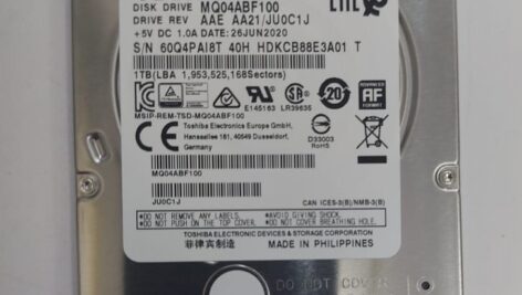 هارد HDD لپ تاپ 1 ترابایت توشیبا Sata 5400RPM 7.0mm شش ماه گارانتی