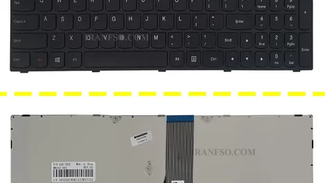 کیبرد لپ تاپ لنوو IdeaPad G50-70 مشکی-بدون بک لایت-با فریم