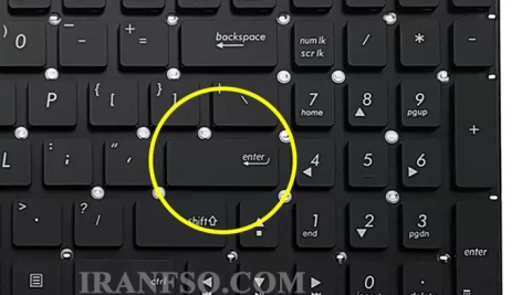 کیبرد لپ تاپ ایسوس X540 مشکی-اینترکوچک بدون فریم به همراه کلید پاور