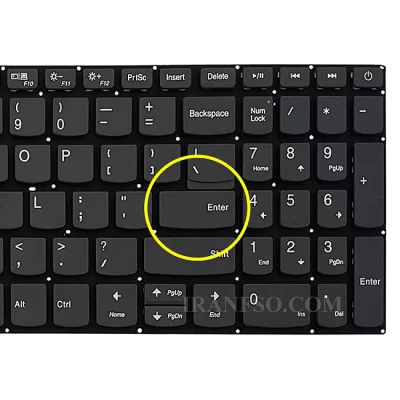 کیبرد لپ تاپ لنوو 330-15-IdeaPad 320-15 نوک مدادی-اینترکوچک بدون فریم بهمراه کلید پاور