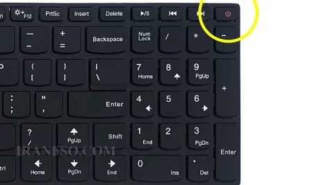 کیبرد لپ تاپ لنوو IdeaPad 110-15ISK مشکی-با فریم-با دکمه پاور