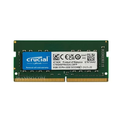 رم لپ تاپ ۸ گیگ Crucial DDR4-3200 MHZ 1.2V یکسال گارانتی شرکتی